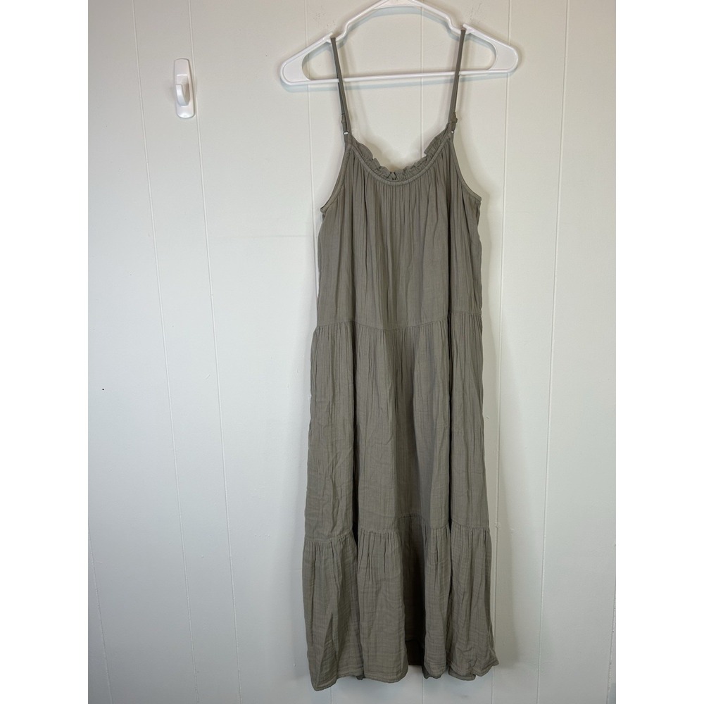 Daily Practice By Anthropologie Size Medium Midi Length Sundress Gray 197